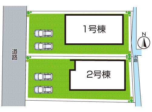 ●29(土)30(日)現地案内可能！　大和郡山市小泉町　全2邸の区画図|全2区画
