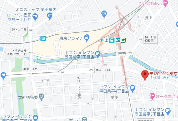 スカイコート押上弐番館の地図