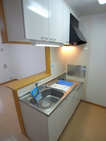 熊本市中央区黒髪６丁目のアパートのキッチン|きれいなキッチンです