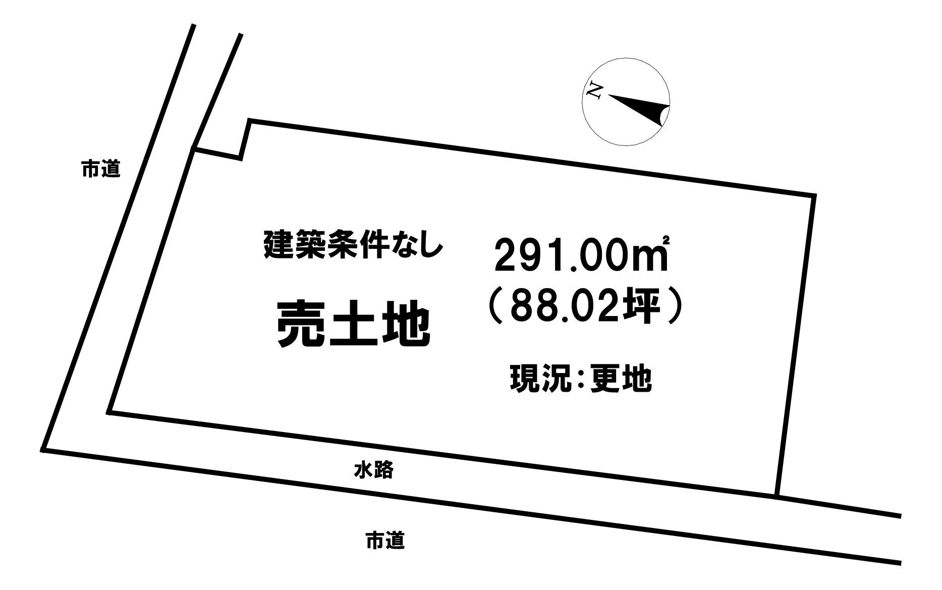 小山市大字雨ケ谷新田83-62の土地図