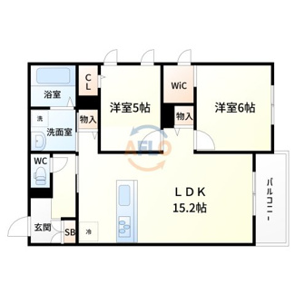 【間取り】 | ハイテラス千里山 | 間取り