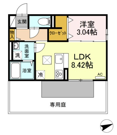 D-roomクレスト国分の間取り