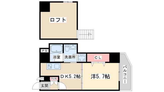 【間取り】 | ティーズスクエア天神橋
