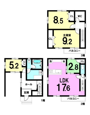 ワンスタ十軒町の間取り|4LDKの物件です。