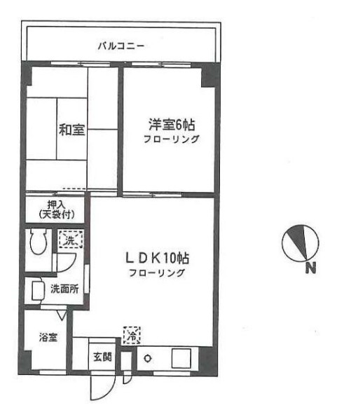 川崎市多摩区登戸の賃貸マンションの間取り