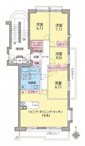【間取り】 | 光が丘パークタウン春の風公園街5号棟（成増店） | ※図面と現況が異なる場合は現況優先となります。