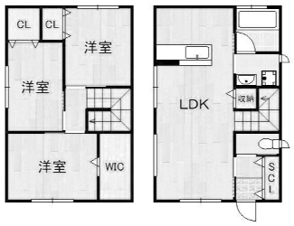 与原戸建1号棟の間取り