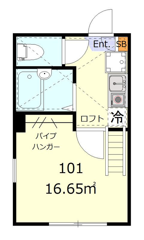 ヒューゲルハイム岸谷の間取り|間取りです。