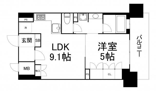 【間取り】 | リーガル南久宝寺
