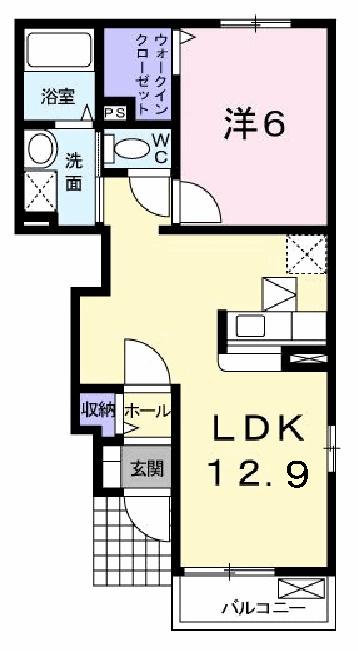 クリスタルシュトラーセ　Ⅲの間取り