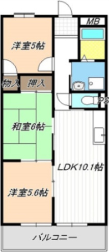 【間取り】 | 第２奥村ハイツ