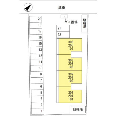 【区画図】 | ロイヤルハイツⅡ