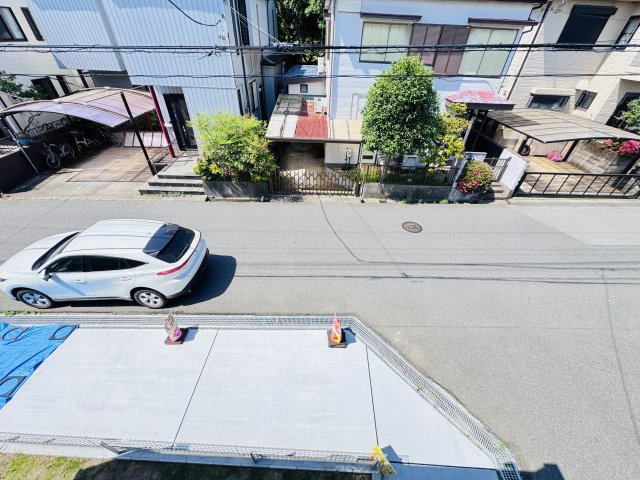 柏市加賀２丁目新築戸建（加賀２期）の展望|バルコニーより道路側眺望・南西側道路で日当たり良好♪