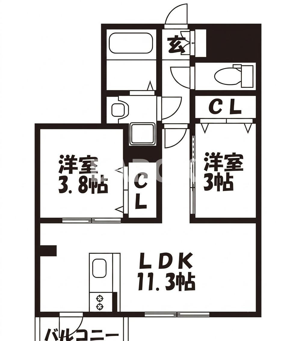 BLUE CROSS 西公園の間取り