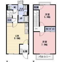【間取り】 | 開の里 II棟 | お部屋の間取りです