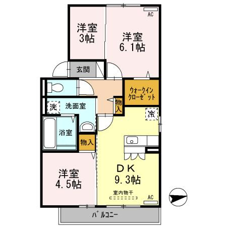 グランドゥール畷の間取り