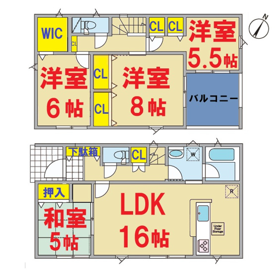 【間取り】 | 銚子市春日台町1号棟 | 即日のご見学も可能です。お気軽に0476-37-3888までお問合せ下さい。