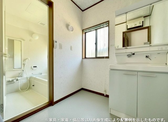 大網白里市上谷新田　中古戸建の独立洗面台