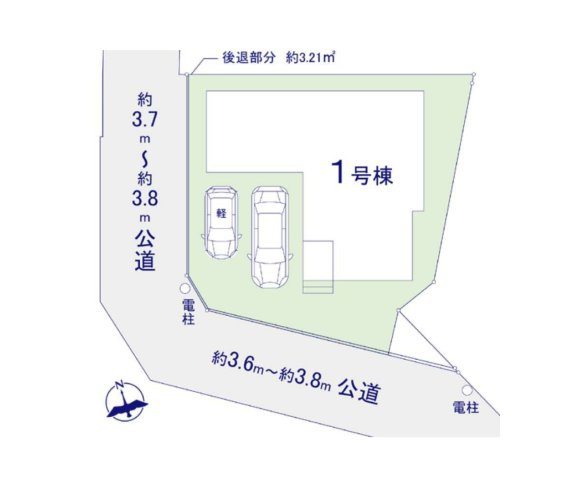 福岡市南区老司1丁目第6-1棟（1号棟）　の区画図|配置図（1号棟）