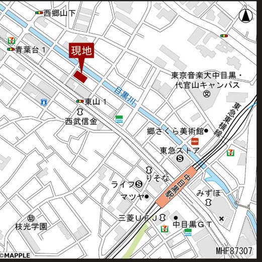 ★仲介手数料無料★CRESCENT MEGURO-AOBADAIの地図