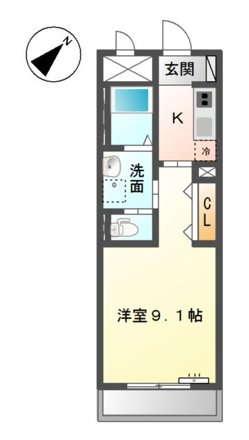 サニーコート安倍の間取り