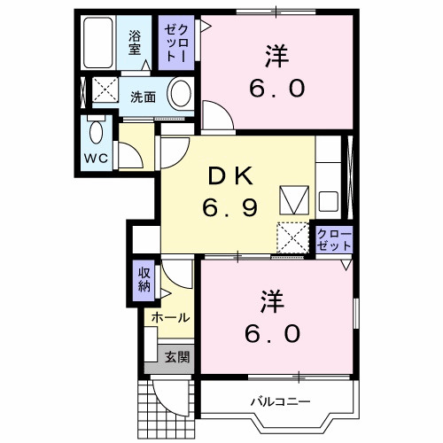 クレールコートの間取り