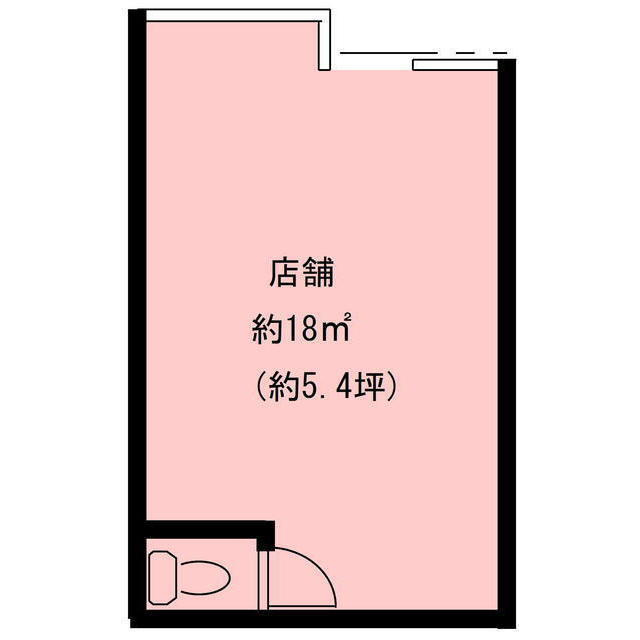 岐阜市司町の店舗一部の間取り