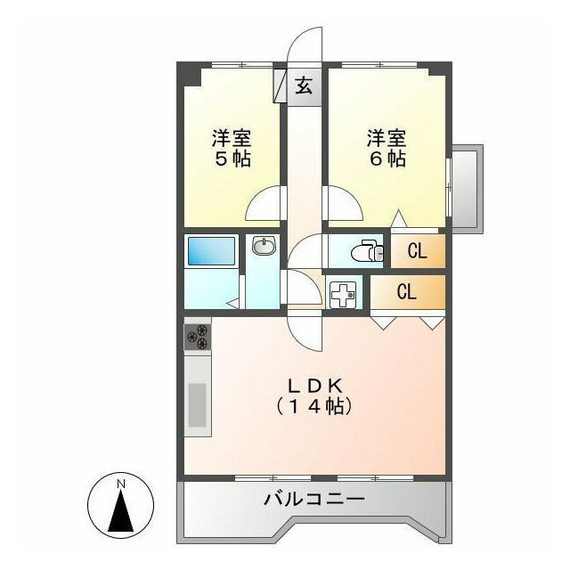 羽島郡岐南町上印食９丁目のアパートの間取り