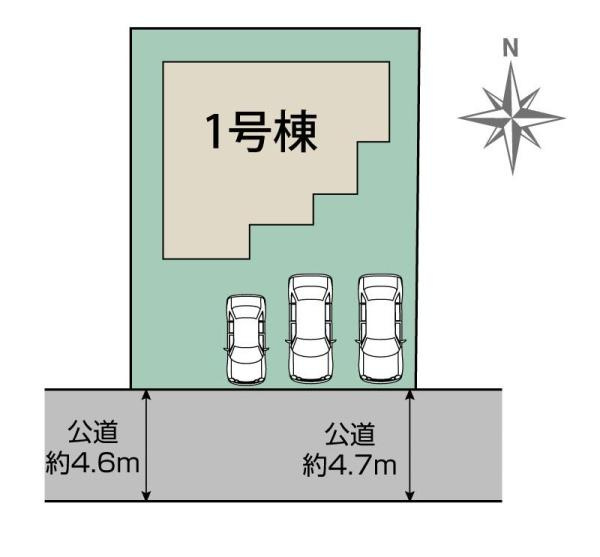 ブルーミングガーデン 高崎市吉井町長根3期1棟の区画図