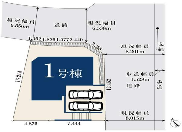 横浜市港南区上永谷６丁目の新築一戸建の区画図|限定1区画です！