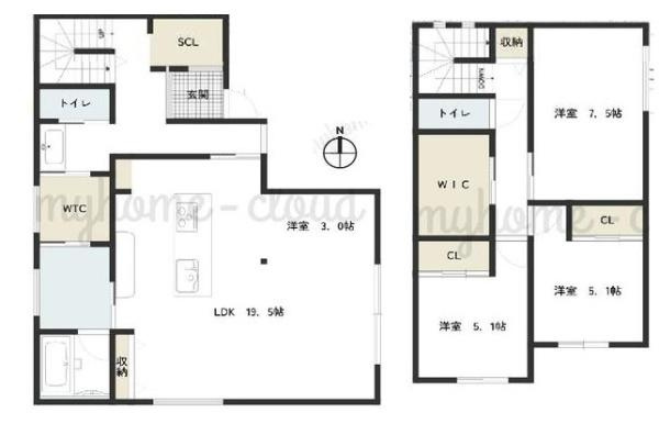 和歌山市西小二里2丁目　中古戸建の間取り