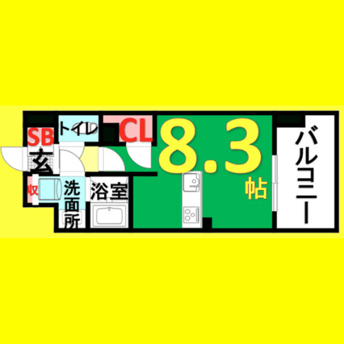 ルーエ今池　名古屋市賃貸　仲介手数料無料の間取り
