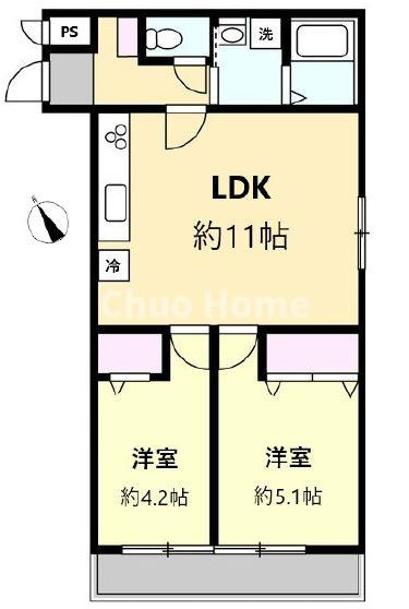 朝日プラザ八広の間取り|10階部分・南東×南西・角部屋住戸につきまして日当り・通風・眺望良好。新規リノベーション施工が完了致しましたのでいつでも内覧が可能です。