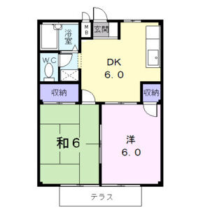 【間取り】 | コーポさかえA