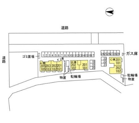 イーストヴィレッジ Aの区画図