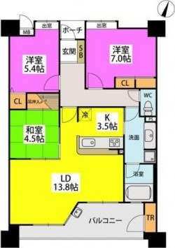 サンリヤン藤崎駅前の間取り