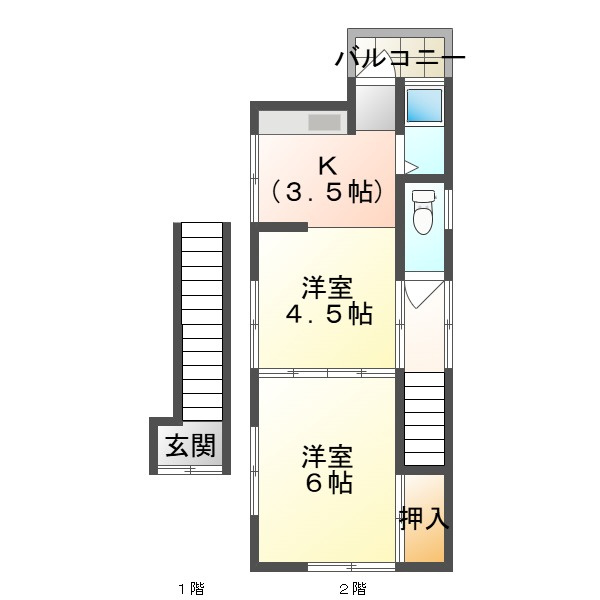 西舞子２丁目戸建の間取り