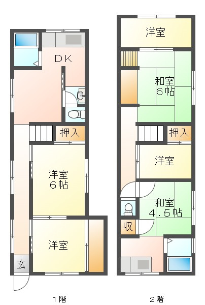 大町3丁目貸家の間取り