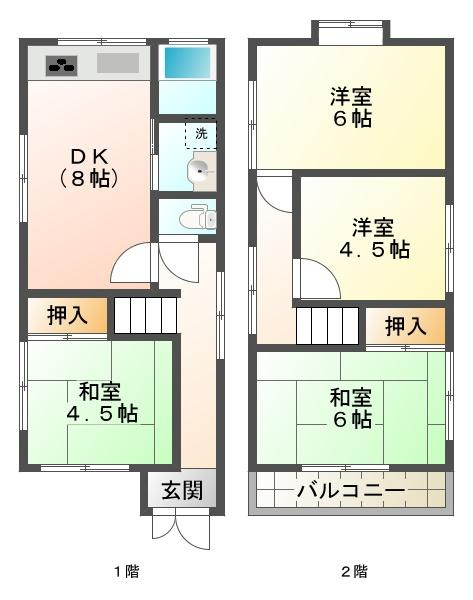 塩屋台3丁目貸家の間取り