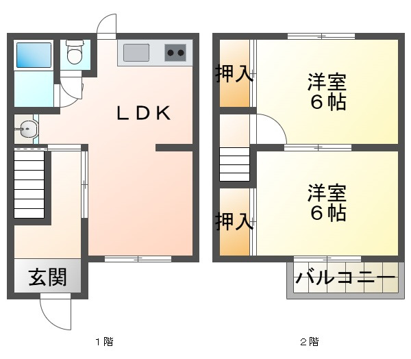 東野町貸家の間取り