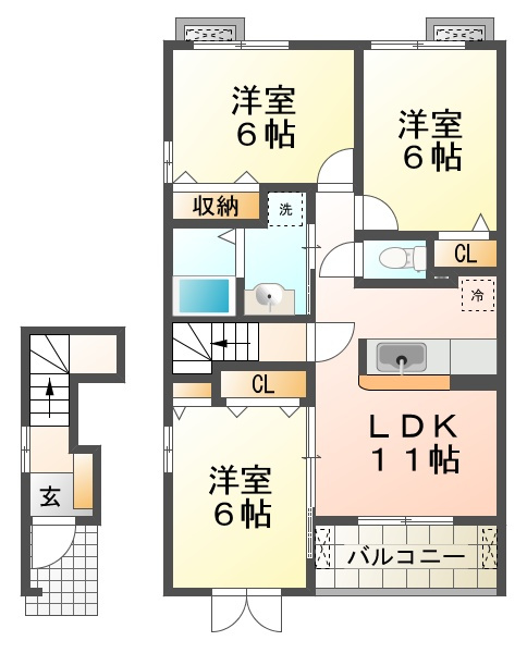 サンリットガーデンハウスＳの間取り