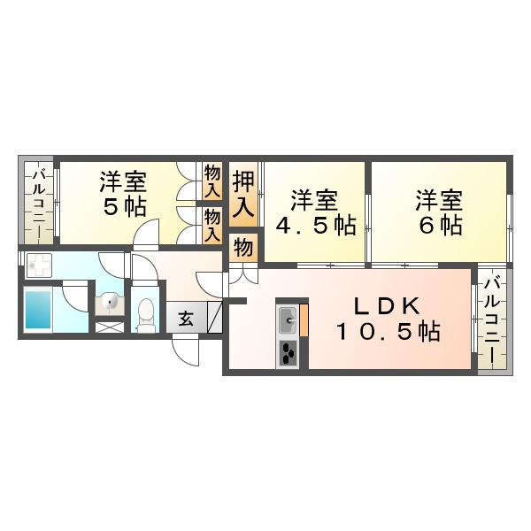 コーポ大津和の間取り