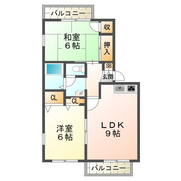 ラピート６Xの間取り