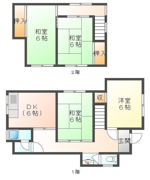 塩屋町字南谷貸家の間取り