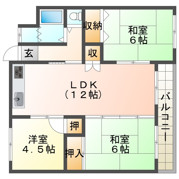 朝霧住宅の間取り