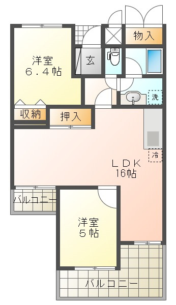 ガーデンハイツ桃山台壱番館の間取り