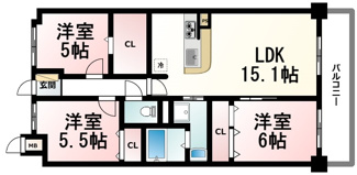 【間取り】 | アルファスマート草津新浜町