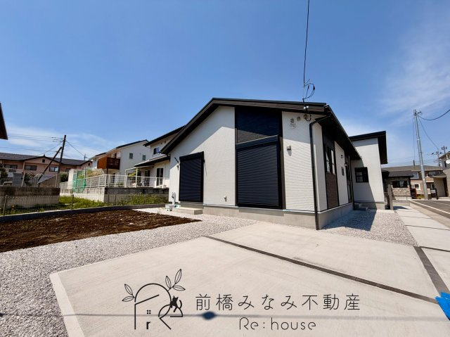 【新築平屋】前橋市総社町植野　４号棟(全４棟)　ブルーミングガーデン　新築建売分譲の外観|外観も気になるポイント