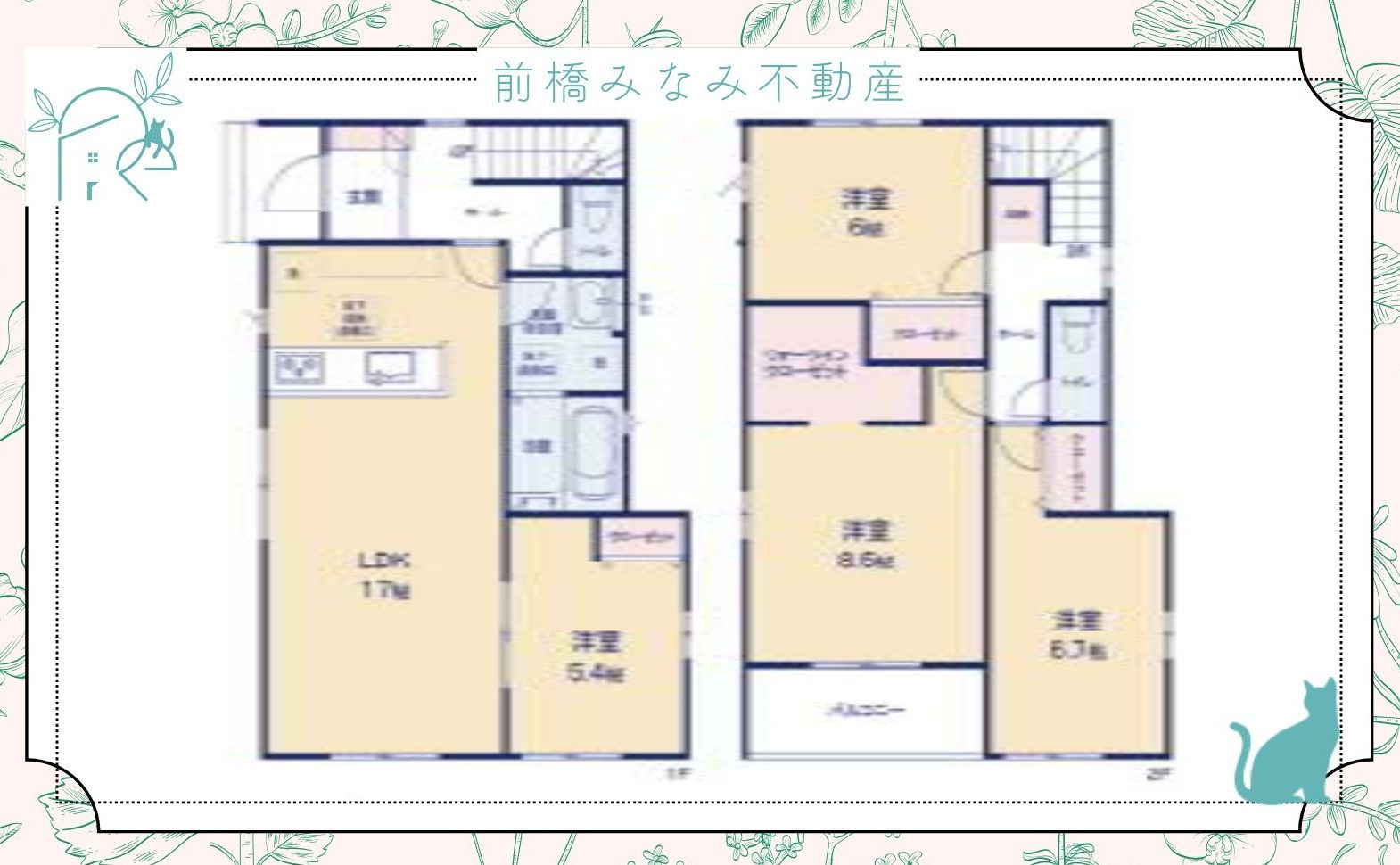 【新築】前橋市北代田町1期　２号棟(全３棟)　アーバンスタイル　新築建売分譲の間取り