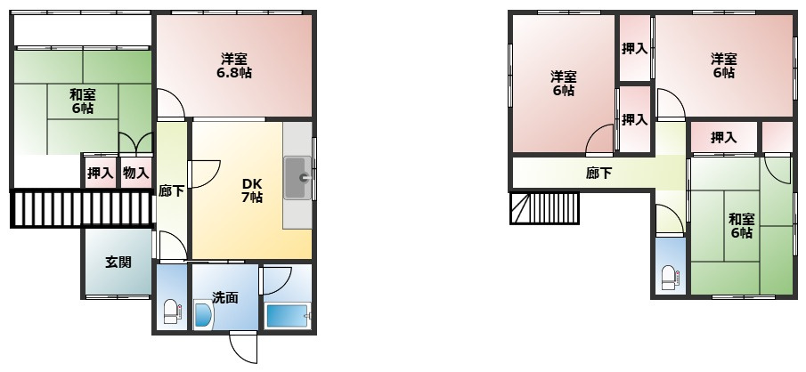 金ヶ崎戸建の間取り